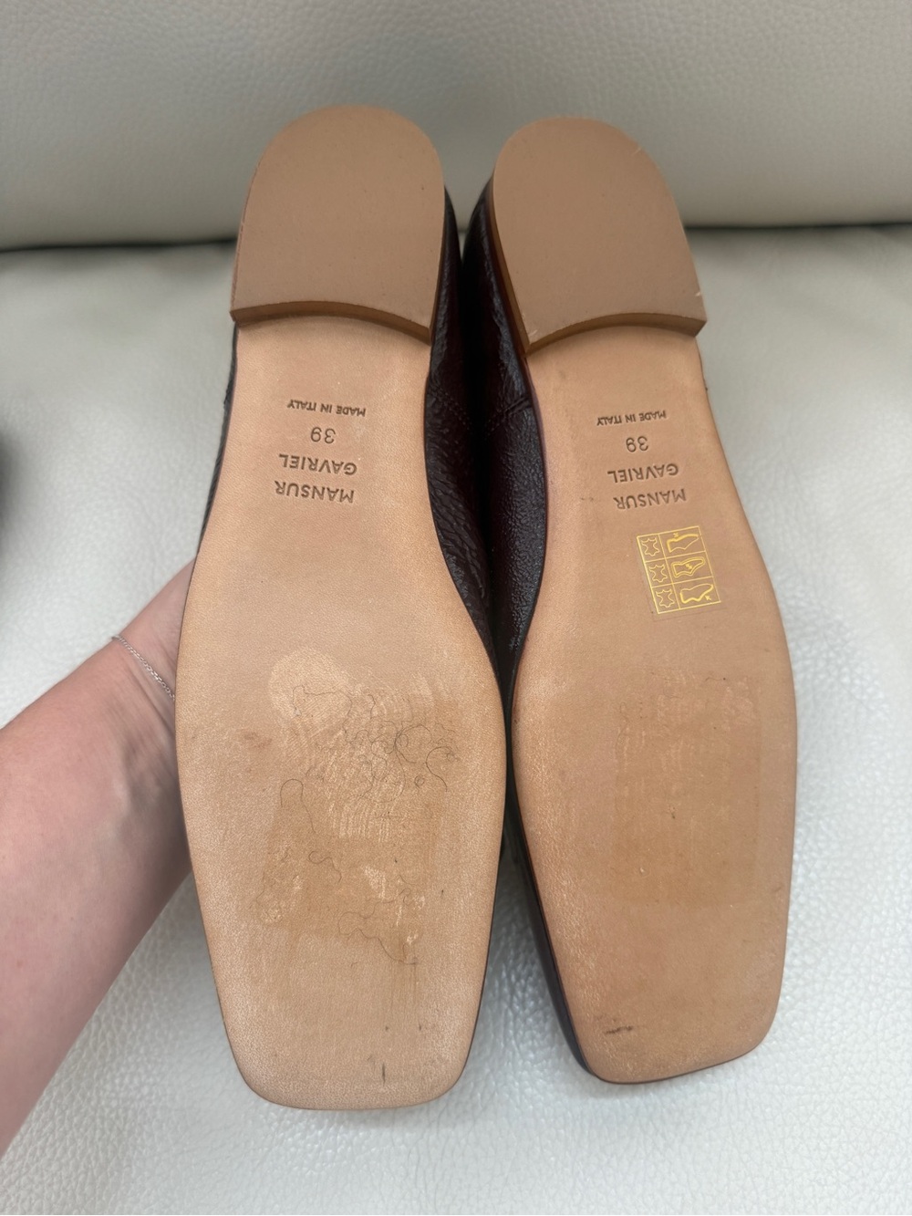 MANSUR GAVRIEL Square Toe Ballerina Flats - Oxblood sz 39 - Picture 5 of 8